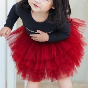 img 3 attached to 👗 Vibrant Girl's Tutu Skirt | 6 Layered Tulle Tutus for Toddlers | Sizes 1-8T