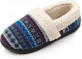 img 4 attached to RockDove Women'S Nordic Sweater Knit Slipper