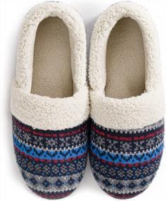 img 2 attached to RockDove Women'S Nordic Sweater Knit Slipper