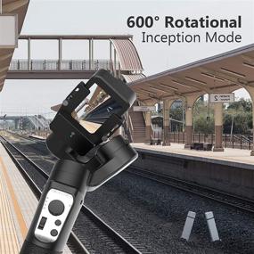 img 1 attached to 📷 Gimbal Stabilizer for Smartphone with Face Tracking, 360° Rotation, and Auto Inception: Perfect Vlogging Tool