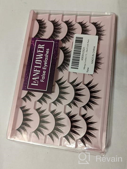 img 1 attached to Lanflower Manga-Inspired False Lashes, Set Of 10 Pairs: Spiky, Wispy, And Natural-Looking Anime Eyelashes Perfect For Japanese Cosplay And Korean-Inspired Makeup Looks review by Steven Hanson
