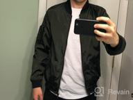 img 1 attached to Stay Stylish And Protected With Men'S Lightweight Slim Fit Bomber Jacket review by Aaron Charlton