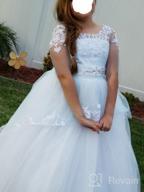 img 1 attached to 👗 White Girls' Clothing for Communion: First Communion Dresses – The Perfect Choice review by Chad Fox