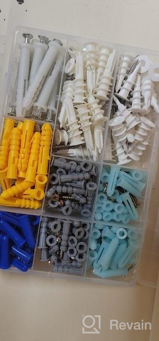 img 1 attached to 372Pcs Leanking #8 Self Drilling Drywall Anchors Assortment Kit - 7 Variety Heavy Duty Plastic Anchors & 2 Kinds Of Self-Drilling Gypsum Wall Board Anchor Screws review by Matthew Wheeler
