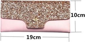 img 3 attached to Geometric Sequins Tri Fold Multi Function Handbag Women's Handbags & Wallets via Wallets