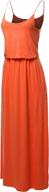 women's double layer maxi dress with adjustable strap and solid color logo