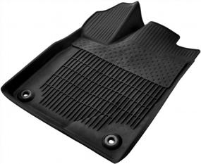 img 1 attached to MotorFansClub Floor Mats Liners - All Weather Protection For 2014-2019 Highlander Front & 2Nd Seat - TPE, Black