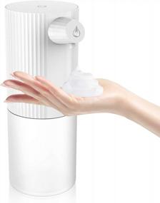 img 4 attached to Бесконтактный и водонепроницаемый — автоматический дозатор пенящегося мыла SYCON для чистого и гигиеничного мытья рук в ванной, кухне или офисе
