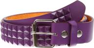 🔮 women's purple leather accessories with pyramid studs and checker patterns at belts logo