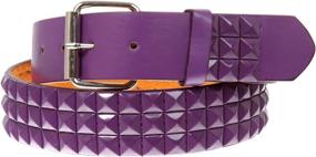 img 2 attached to 🔮 Women's Purple Leather Accessories with Pyramid Studs and Checker Patterns at Belts