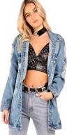 π floerns women's washed distressed boyfriend coats, jackets & vests - fashionable womens clothing logo