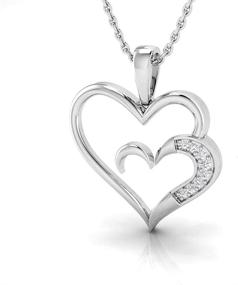img 4 attached to Certified Natural Diamond Sterling Pendant Girls' Jewelry ~ Necklaces & Pendants