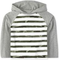 childrens place sleeve hooded shirt boys' clothing via fashion hoodies & sweatshirts logo