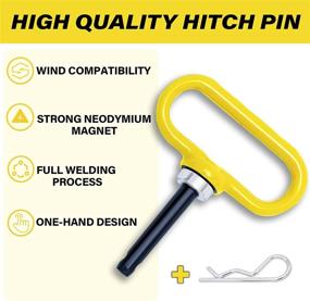 img 1 attached to Towing Hitch Kit - Magnetic Hitch Pin And Zero Turn Mower Trailer Hitch Exterior Accessories