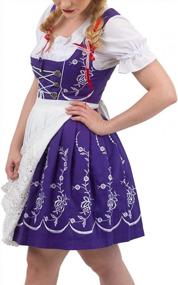 img 4 attached to Get Ready For Oktoberfest With Our Stunning 3-Piece Purple Embroidered Dirndl Dress