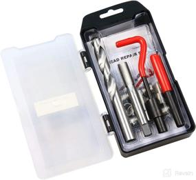 img 4 attached to Highking M14 x 1.50 mm Metric Thread Repair Kit - Compatible Hand Tool Set for Auto Repairing (M14-1.5) - Thread Repair Insert Kit & Tools