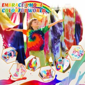img 3 attached to Emooqi Tie Dye Kits: Vibrant 6-Color One Step Set for Textile Craft Arts & DIY Projects