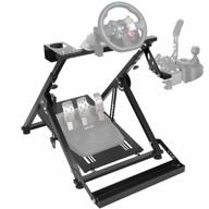 marada steering wheel stand x frame racing simulator steering wheel stand foldable & tilt-adjustable for g29 g920 t300rs t150 wheel, shifter,pedals and handbrake not included logo