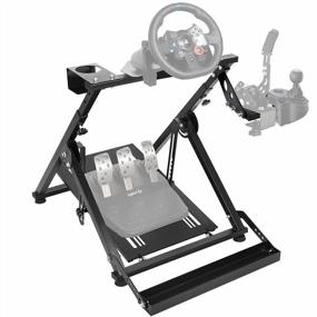 img 4 attached to Marada Steering Wheel Stand X Frame Racing Simulator Steering Wheel Stand Foldable & Tilt-Adjustable For G29 G920 T300RS T150 Wheel, Shifter,Pedals And Handbrake NOT Included