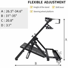 img 1 attached to Marada Steering Wheel Stand X Frame Racing Simulator Steering Wheel Stand Foldable & Tilt-Adjustable For G29 G920 T300RS T150 Wheel, Shifter,Pedals And Handbrake NOT Included