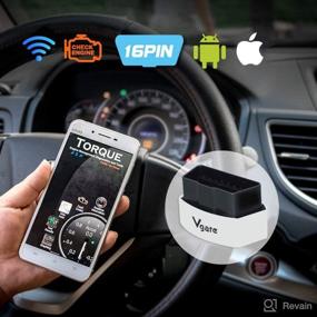 img 1 attached to 📱 Vgate iCar 3 WiFi OBD2 Scanner: Check Engine Light Car Diagnostics Tool for iOS iPhone, iPad, and Android - Auto Sleep Feature (White)