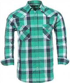 img 2 attached to 👕 Classic Western Button-Up Shirts for Men with Regular Sleeves