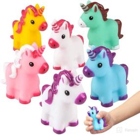 img 4 attached to ArtCreativity Unicorn Rubber Toys Kids