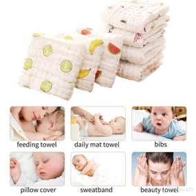 img 1 attached to 👶 KOROTUS Muslin Baby Burp Cloths 10-Pack: Extra Large, 6 Layer, 100% Organic Cotton for Sensitive Skin
