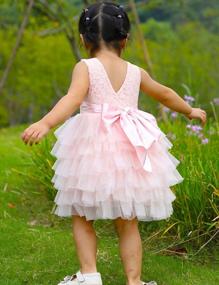 img 2 attached to Cilucu Baby Girls Party Dress: A Beautiful Peachy Pink Tutu For Special Occasions
