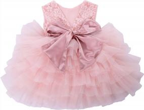 img 3 attached to Cilucu Baby Girls Party Dress: A Beautiful Peachy Pink Tutu For Special Occasions