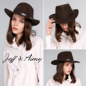 img 3 attached to 1920S Gatsby Fedora Hat For Men And Women - Gangster Costume Dress Accessory In Winter Derby Style - Jeff & Aimy 56-60CM
