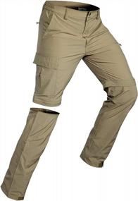 img 4 attached to Wespornow Men'S-Convertible-Hiking-Pants Quick Dry Легкие дышащие брюки-карго на молнии для активного отдыха, рыбалки, сафари