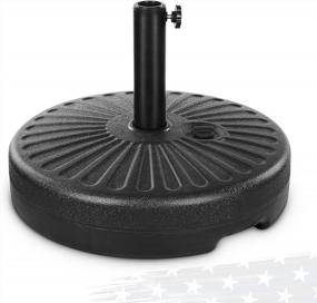 img 4 attached to Secure Your Garden Umbrella With FRUITEAM 50Lbs Fillable Plastic Patio Umbrella Base – Heavy Duty & Sturdy!