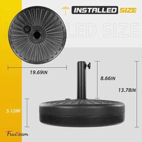 img 1 attached to Secure Your Garden Umbrella With FRUITEAM 50Lbs Fillable Plastic Patio Umbrella Base – Heavy Duty & Sturdy!