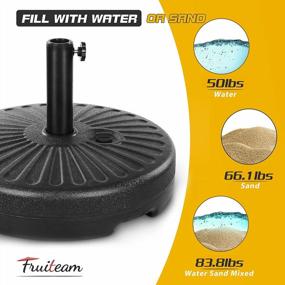 img 2 attached to Secure Your Garden Umbrella With FRUITEAM 50Lbs Fillable Plastic Patio Umbrella Base – Heavy Duty & Sturdy!