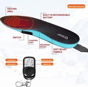 img 2 attached to V.Step Heated Insoles For Men And Women - Rechargeable Foot Warmer Inserts With Remote Control, Wireless Electric Insoles For Boots, Hunting, Skiing, Snowboarding, Motorcycle Riding, And Hiking