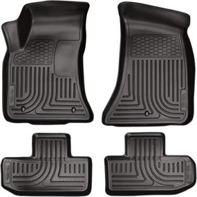 img 4 attached to 🚗 Husky Liners Weatherbeater Series: Black Front &amp; 2nd Seat Floor Liners for 2011-2015 Dodge Challenger (4 Pcs) - 98071