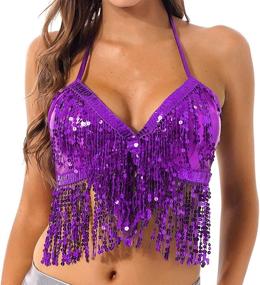 img 4 attached to Victray Sequins Glitter Bikini Costume Women's Jewelry for Body Jewelry