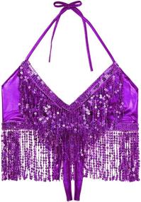img 3 attached to Victray Sequins Glitter Bikini Costume Women's Jewelry for Body Jewelry