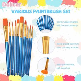 img 1 attached to Dolicer Kids Paint Easel Art Set 32Pcs Kids Painting Set Includes Wood Tabletop Easel, 6 Blank Canvases, 12 Tubes Acrylic Paints, 10 Brushes, Palette, Smock, Color Guide, Art Canvas Paint Set For Kids