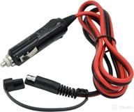 🔌 carviya 3m 10ft 16awg cigarette lighter car battery charger cable - 12v 24v 15a plug with fuse, led indicator, and waterproof sae quick release adapter logo