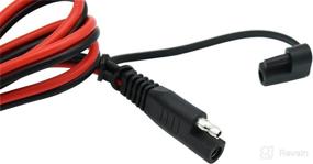 img 1 attached to 🔌 Carviya 3M 10FT 16AWG Cigarette Lighter Car Battery Charger Cable - 12V 24V 15A Plug with Fuse, LED Indicator, and Waterproof SAE Quick Release Adapter