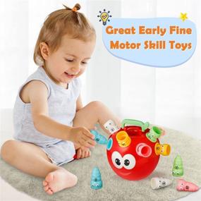 img 1 attached to 🍎 Magitory Cute Apple Shape Sorter Toy - Ultimate Gift Idea for Motor Skills Development