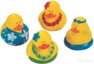 🏖️ beach rubber duckies - set of 12 hawaiian rubber ducks for car decor and luau party favors! logo