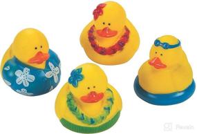 img 1 attached to 🏖️ Beach Rubber Duckies - Set of 12 Hawaiian Rubber Ducks for Car Decor and Luau Party Favors!