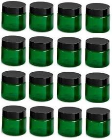 img 1 attached to Nakpunar 1 Oz Green Plastic Jars With Black Lids - Set Of 16