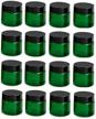 nakpunar 1 oz green plastic jars with black lids - set of 16 logo