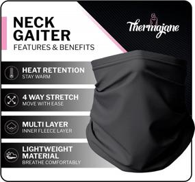 img 3 attached to Women'S Winter Neck Gaiter Fleece Warmer Cold Weather Protection By Thermajane