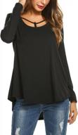 stay chic and comfortable with this wildtrest women's criss cross casual t-shirt in size l logo