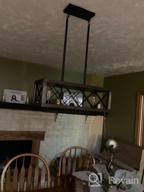 img 1 attached to Rustic 5-Light Farmhouse Chandelier For Dining Room And Kitchen Island | LALUZ review by Robert Grimm